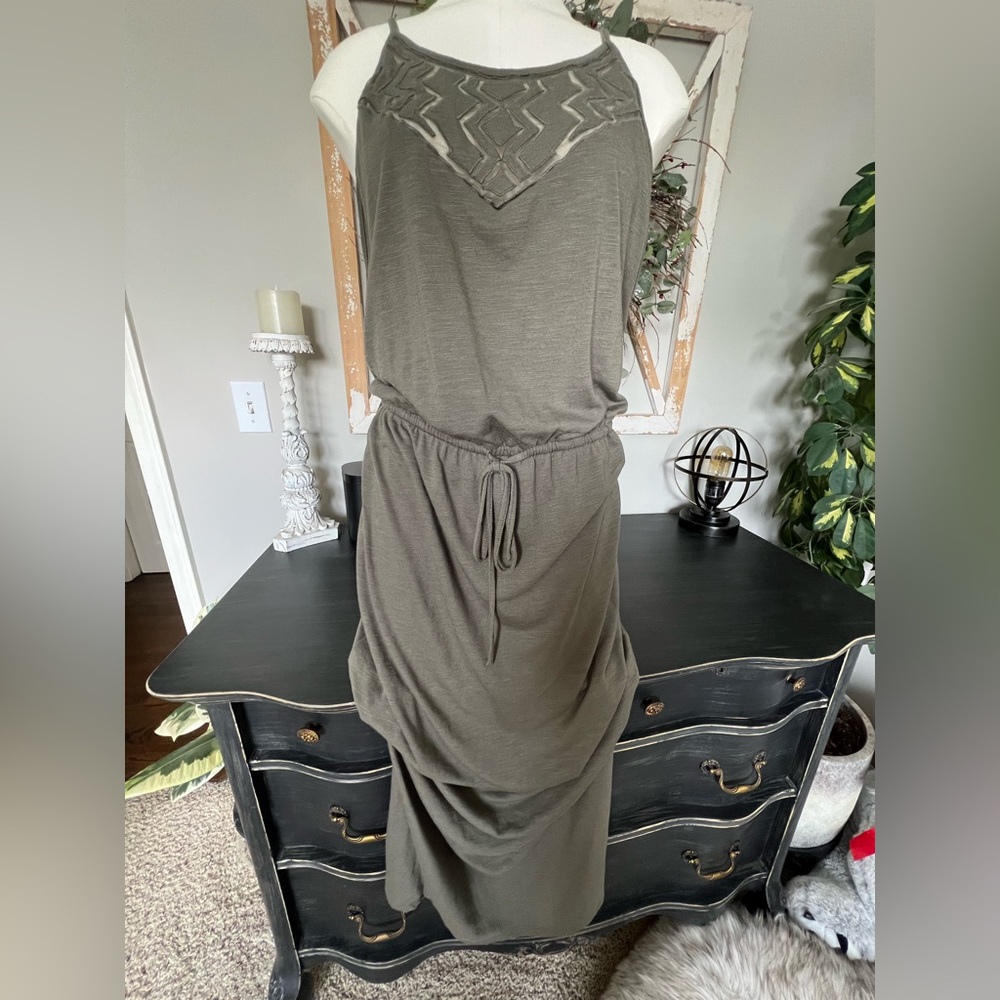 Olive Green Sleeveless Dress